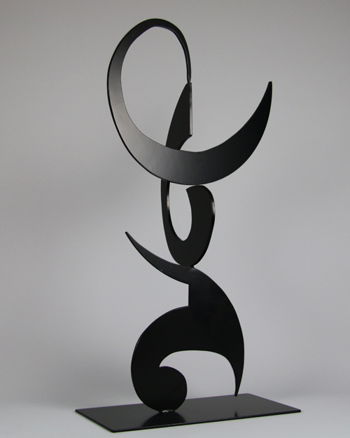 Kinetic sculpture by Amos Robinson "Lullaby" contemporary art stainless steel San Diego