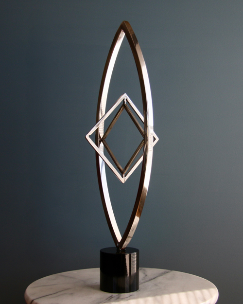 Sculpture by Amos Robinson Eye of the Needle Stainless Steel Contemporary Art