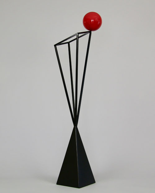 Sculpture by Amos Robinson One Off contemporary art stainless steel black and red