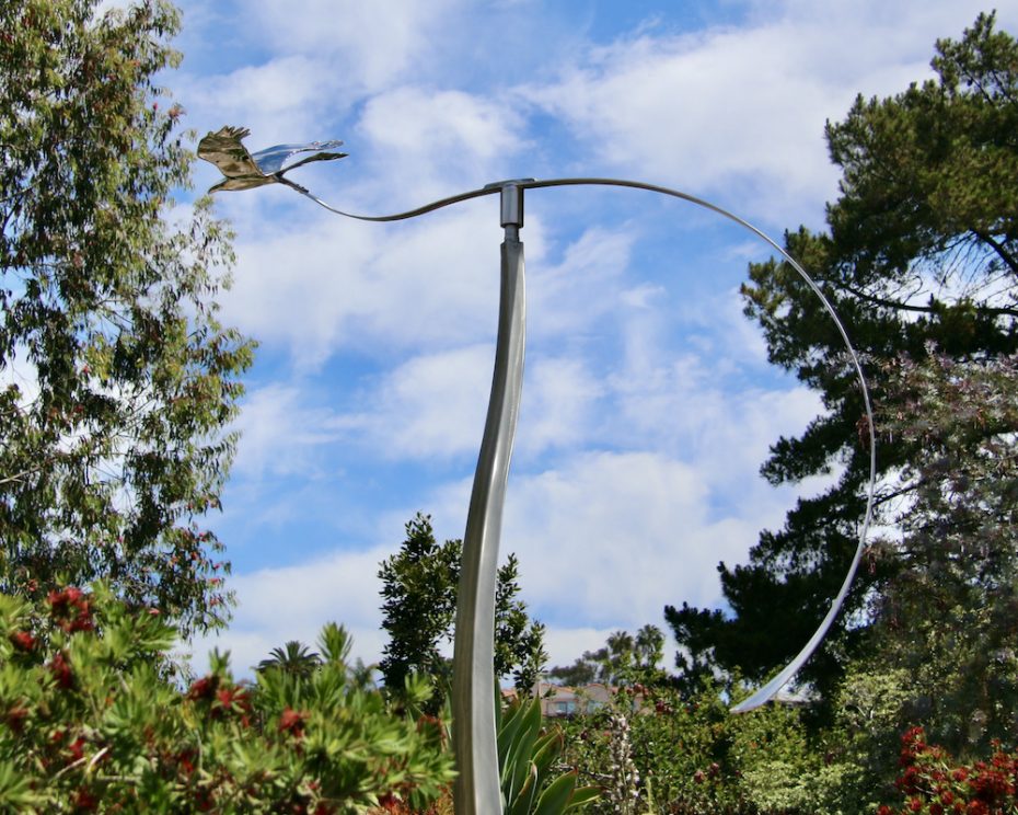 Kinetic art by Amos Robinson Eagle Soaring stainless steel contemporary art